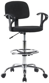 Καρέκλα ρεσεψιόν Icina Ι ύφασμα σε μαύρη απόχρωση 58x54x102-123εκ 58x54x123 εκ.