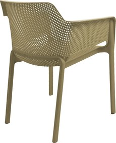 Πολυθρόνα Oviez pakoworld pp σε cappuccino απόχρωση 59x58x79εκ