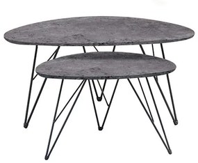 NANCY CONCRETE MDF ΣΕΤ 2 ΤΡΑΠΕΖΑΚΙΑ
