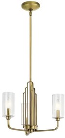 Πολυέλαιος Κρεμαστό Φωτιστικό 3xE14 Kimrose Quintiesse Elstead Lighting-QN-KIMROSE3-BNB-Ορείχαλκος QN-KIMROSE3-BNB