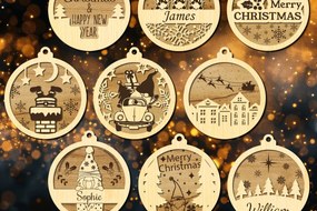 Intra απο ξύλο plywood 3mm-4mm πάχος Χριστουγεννιάτικα στολίδια 9 Δίασταση 3x3 cm INTRAFABR-108720844