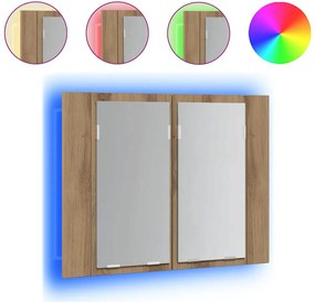 vidaXL Καθρέφτης Ντουλάπι Αρτισιανή Δρυς 60x12x45 εκ. Επεξ. Ξύλο