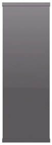 Ραφιέρα Τοίχου Γυαλιστερό Γκρι 104x20x58,5 εκ. από Επεξ. Ξύλο - Γκρι