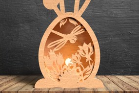 Σετ των 2 Intra απο ξύλο plywood 3mm-4mm πάχος - Easter Egg Lantern - κοπής με λέιζερ Δίασταση 15x15 cm INTRAFABR-117469122