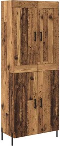 vidaXL Highboard 2 pcs Παλιό Ξύλο Επεξεργασμένο ξύλο