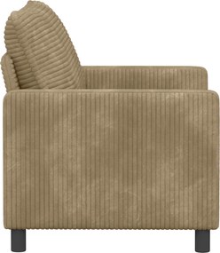 vidaXL Καναπές Taupe 126 x 81 x 87,5 εκ Πολυεστέρας