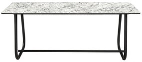Τραπέζι Κήπου Marine/T-D 02-00-1387 189x89x77cm Marble White-Black