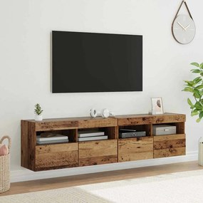 vidaXL Βάσεις τηλεόρασης 2 pcs Παλιό Ξύλο Επεξεργασμένο Ξύλο