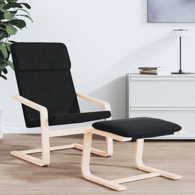 vidaXL Πολυθρόνα Relax Μαύρη Υφασμάτινη