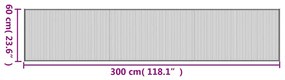 Χαλί Ορθογώνιο Σκούρο Καφέ 60 x 300 εκ. Μπαμπού - Καφέ