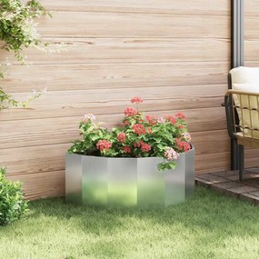 vidaXL Γλάστρα Ασημί 90 x 45 x 35 cm Επικαλυμμένος Χάλυβας