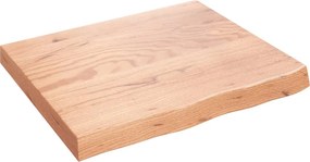 vidaXL Επιφ Τραπεζιού Αν Καφέ 60x50x(2-6)εκ. Επεξ. Μασίφ Ξύλο Δρυός