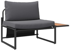 vidaXL Σετ Κήπου 2 Τεμαχίων  με Μοναδική Θέση και Ανθρακί Μαξιλάρια