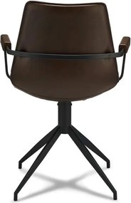 Isabel Dining Chair with Armrests Dark Brown