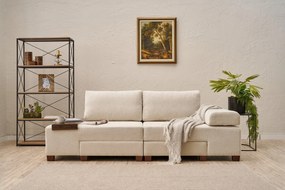 3-Seat Sofa-Bed Perenna Chenille - Cream Cream