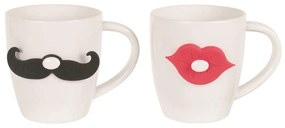 Κούπες Mr &amp; Mrs 39-2K-507 (Σετ 2τμχ) White Le Studio Ceramic