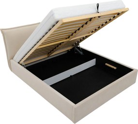 Επενδυμένο κρεβάτι Pirkun-160 x 200-Εκρού