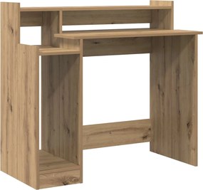 vidaXL Γραφείο με ράφι Artisan Oak 97 x 45 x 90 εκ. Επεξεργασμένο ξύλο