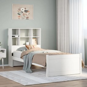 vidaXL Κρεβάτι Βιβλιοθήκη Χωρίς Στρώμα 90x200 εκ Μασίφ Ξύλο Πεύκου