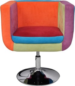 vidaXL Πολυθρόνα Cube με Σχέδιο Patchwork Υφασμάτινη