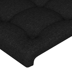 vidaXL Κεφαλάρια Μαύρα 144x5x78/88 εκ. Ύφασμα