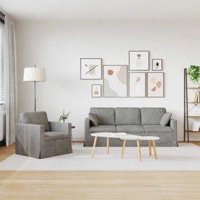 vidaXL Καναπές 2 pcs Ανοιχτό γκρι