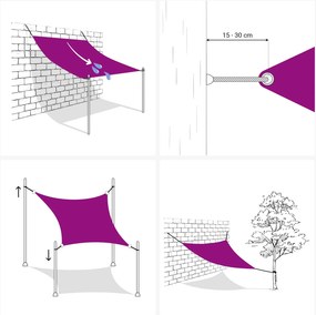vidaXL Ικανότητα Σκίασης 2,5 x 5 m HDPE Ορθογώνιος Γκρι και Λευκό