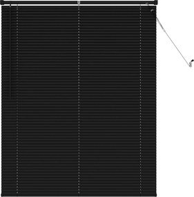 vidaXL Βενετσιάνικη Σκίαση Μαύρο 150 x 120 cm 25 mm PVC