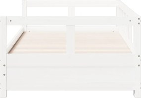 vidaXL Καναπές Κρεβάτι Χωρίς Στρώμα Λευκό 90x200 εκ. Μασίφ Ξύλο Πεύκου