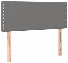 vidaXL Κρεβάτι Boxspring με Στρώμα Σκούρο Γκρι 120x190 εκ Υφασμάτινο