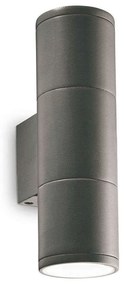 Φωτιστικό Τοίχου-Απλίκα Gun 236841 6,5x21x11cm 2xGU10 35W IP44 Anthracite Ideal Lux
