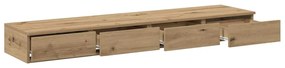 vidaXL Συρτάρια κρεβατιού με συρτάρι artisan δρυς 140 x 36.5 x 16.5 εκ