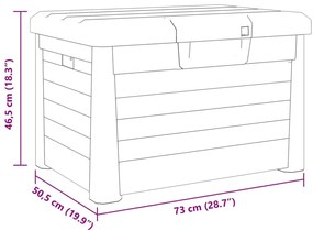 ΚΟΥΤΙ ΜΑΞΙΛΑΡΙΩΝ ΕΞ ΧΩΡΟΥ ΓΚΡΙ 73X50,5X46,5 ΕΚ ΠΟΛΥΠΡΟΠΥΛΕΝΙΟ 366601