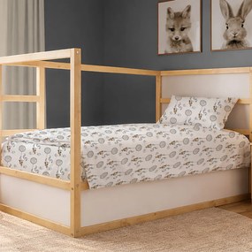 Παπλωματοθήκη Μονή (160x240) Dimcol Floating Bunny 715 Grey