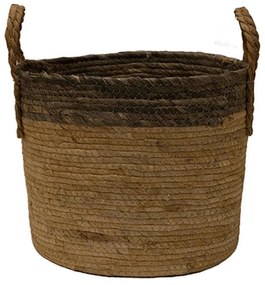 Καλάθι Ψάθινο 00.06.61102 Φ29x26cm Natural-Brown Mat