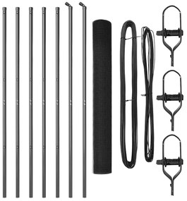 vidaXL Στύλος Περιφράξεων Γκρι 10 x 1 μ (12 x 12 mm πλέγμα) Ατσάλι