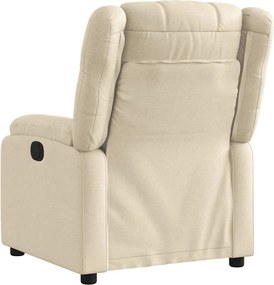 vidaXL Πολυθρόνα Ανακλινόμενη Κρεμ Υφασμάτινη