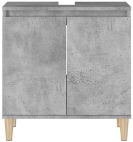 Ντουλάπι Νιπτήρα Γκρι Σκυρ. 58x33x60 εκ. Επεξεργασμένο Ξύλο - Γκρι