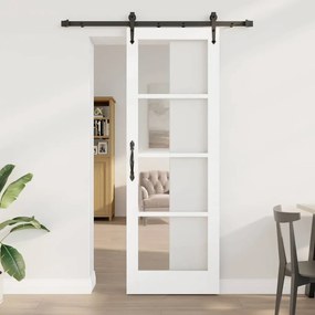 vidaXL Συρόμενη Πόρτα ORKDAL Λευκό 73.5 x 211 εκ Ξύλο και μέταλλο