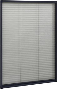 vidaXL Σήτα Παραθύρου Πλισέ Ανθρακί 80 x 120 εκ. από Αλουμίνιο