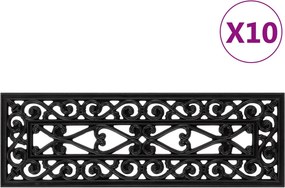 vidaXL Πατάκια Σκάλας 10 τεμ. 25 x 75 εκ. από Καουτσούκ