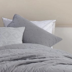 Ζεύγος Μαξιλαροθήκες Καπιτονέ (52x72) Nef-Nef Homeware Serenity Eydis Grey