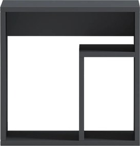 Κομοδίνο Doublo pakoworld ανθρακί 40x35x40εκ