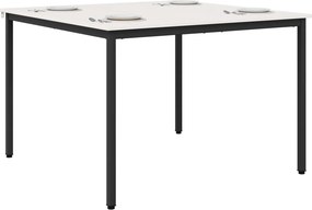 vidaXL Τραπεζαρία Λευκό 110 x 110 x 75 cm Στερεά ξυλεία πεύκου