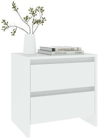 vidaXL Κομοδίνα 2 τεμ. Λευκά 45 x 34,5 x 44,5 εκ. από Επεξ. Ξύλο