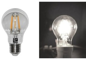 Adeleq Led Λάμπα Cog Αχλάδι Διάφανο Ε27 6W 230V Λευκό 13-272161
