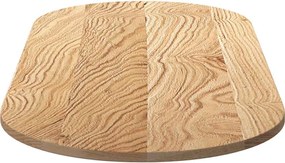 vidaXL Επιτραπέζια επιφάνεια 140x60x2 εκ. από Μασίφ Ξύλο Δρυός Οβάλ