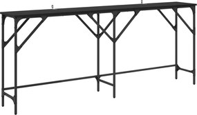 vidaXL Τραπέζι κονσόλας Μαύρη Οξυά 180 x 30 x 75 εκ Επεξεργασμένο ξύλο