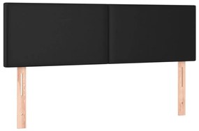 Κεφαλάρι Κρεβατιού LED Μαύρο 144x5x78/88 εκ. Συνθετ. Δέρμα - Μαύρο