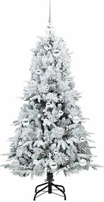 vidaXL Τεχνητό Χριστουγεννιάτικο Δέντρο με Άξονα με βάση Λευκό 150 cm